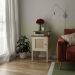 Mesa Lateral Retangular Charlotte 1 PT Pinho e Off White