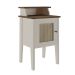 Mesa Lateral Retangular Charlotte 1 PT Pinho e Off White