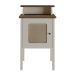 Mesa Lateral Retangular Charlotte 1 PT Pinho e Off White
