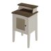 Mesa Lateral Retangular Charlotte 1 PT Pinho e Off White