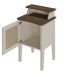 Mesa Lateral Retangular Charlotte 1 PT Pinho e Off White