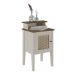 Mesa Lateral Retangular Charlotte 1 PT Pinho e Off White