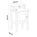 Mesa Lateral Retangular Charlotte 1 PT Verde Menta e Carvalho