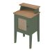 Mesa Lateral Retangular Charlotte 1 PT Verde Menta e Carvalho