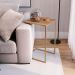 Mesa Lateral Retangular Complementos Hanover e Dourada 64x35 cm