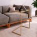 Mesa Lateral Retangular Complementos Hanover e Dourada 67x58 cm