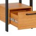 Mesa Lateral Retangular Elise 100% MDF 1 Gaveta Freijó e Preta