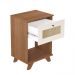 Mesa Lateral Retangular Trama 1 GV Cinamomo e Off White