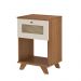 Mesa Lateral Retangular Trama 1 GV Cinamomo e Off White