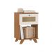Mesa Lateral Retangular Trama 1 GV Cinamomo e Off White