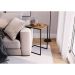 Mesa Lateral Telúrio Hanover e Preta 64 cm