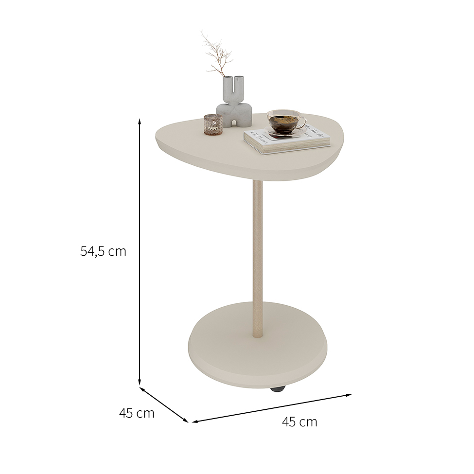 Mesa Lateral Triangular Bel Off White