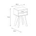 Mesa Lateral Vip 1 GV Cedro e Off White