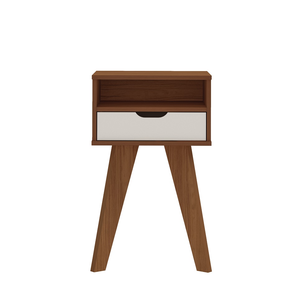 Mesa Lateral Vip 1 GV Cedro e Off White