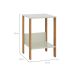 Mesa Lateral de Escritório Lanes 100% MDF Off White e Freijó 40 cm