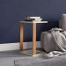 Mesa Lateral de Escritório Lanes 100% MDF Off White e Freijó 60 cm