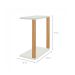 Mesa Lateral de Escritório Lanes 100% MDF Off White e Freijó 60 cm