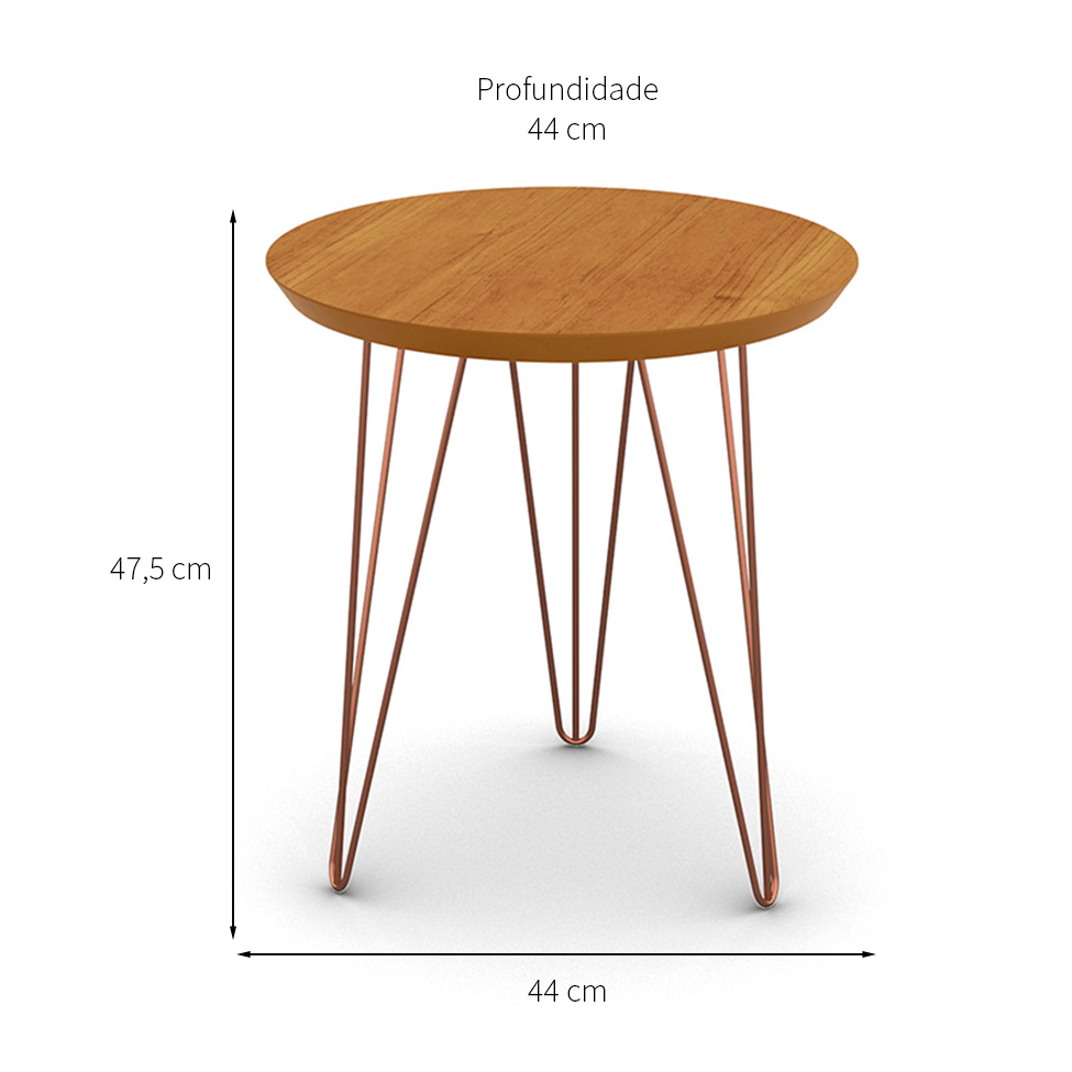 Mesa Latetal Evolution Cinamomo e Cobre 44 cm