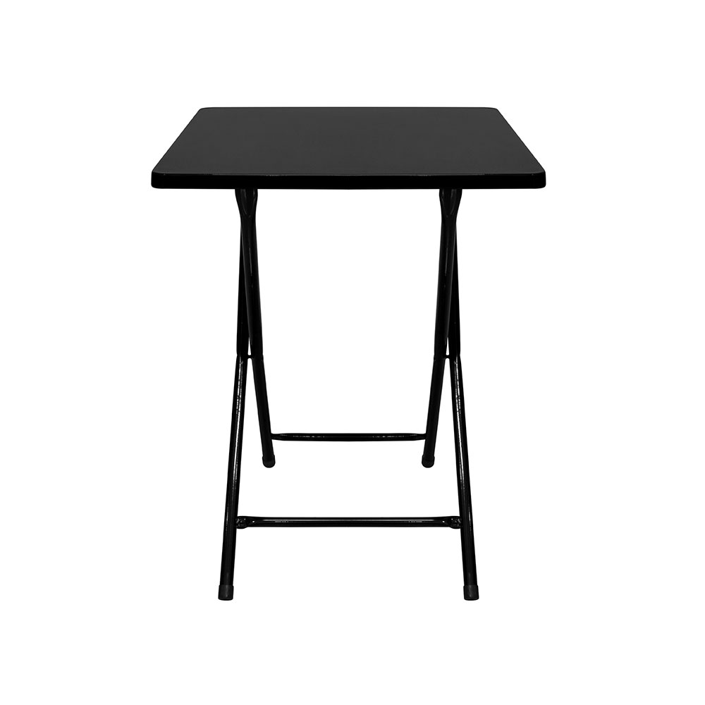 Mesa Quadrada Dobrável com Tampo Aço Erica Preta