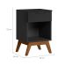 Mesa de Cabeceira Alpi 1 Gaveta Preta