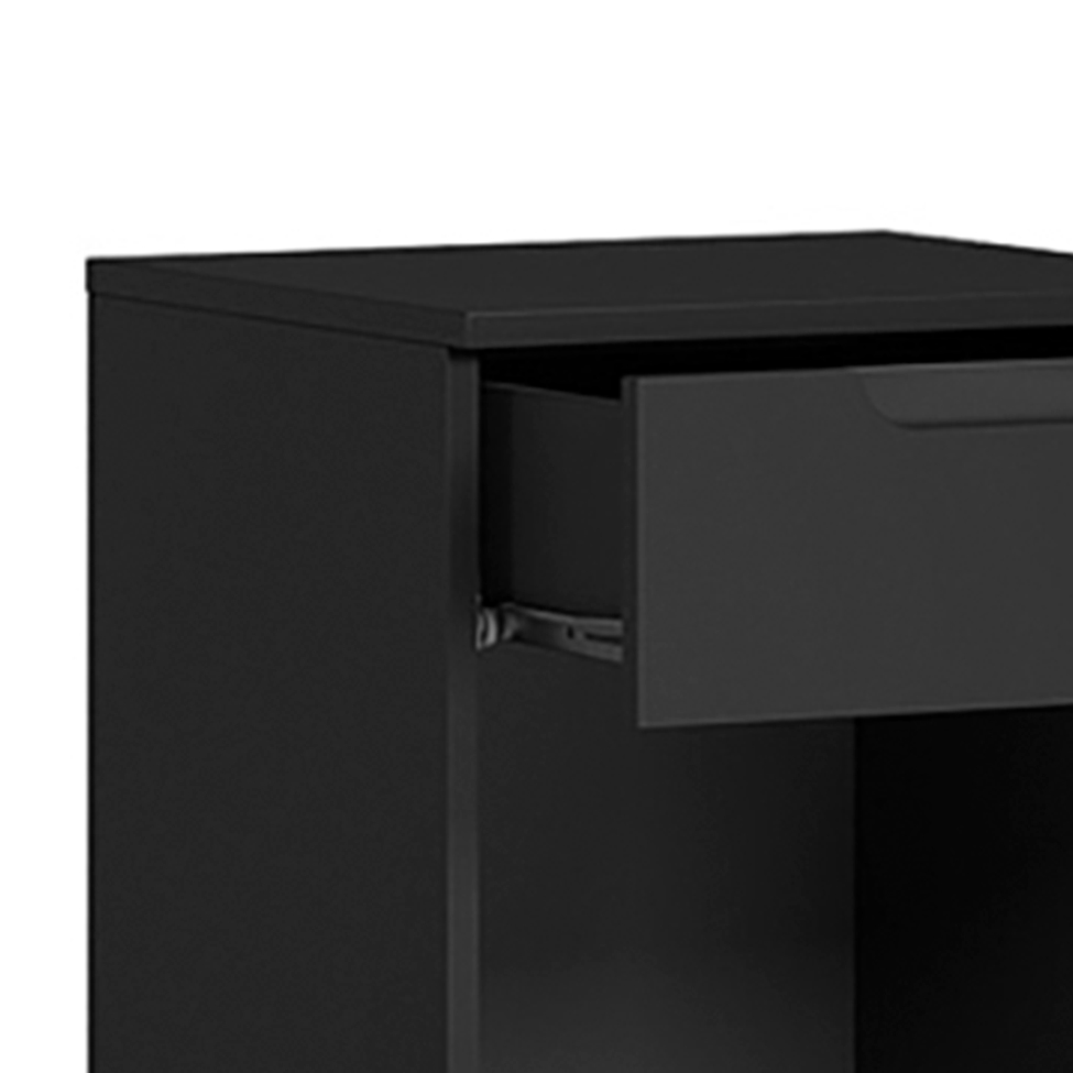 Mesa de Cabeceira Alpi 1 Gaveta Preta