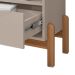 Mesa de Cabeceira Antares 1 Gaveta Off White e Cedro