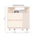 Mesa de Cabeceira Campeche 2 Gavetas Off White