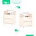 Mesa de Cabeceira Campeche 2 Gavetas Off White