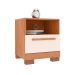 Mesa de Cabeceira Eden 1 Gaveta Freijó e Off White