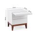 Mesa de Cabeceira Fresh com Suporte Extensível 2 Gavetas Branco e Imbuia