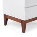 Mesa de Cabeceira Fresh com Suporte Extensível 2 Gavetas Branco e Imbuia