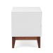 Mesa de Cabeceira Fresh com Suporte Extensível 2 Gavetas Branco e Imbuia