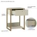 Mesa de Cabeceira Industrial Dijon 1 Gaveta Off White
