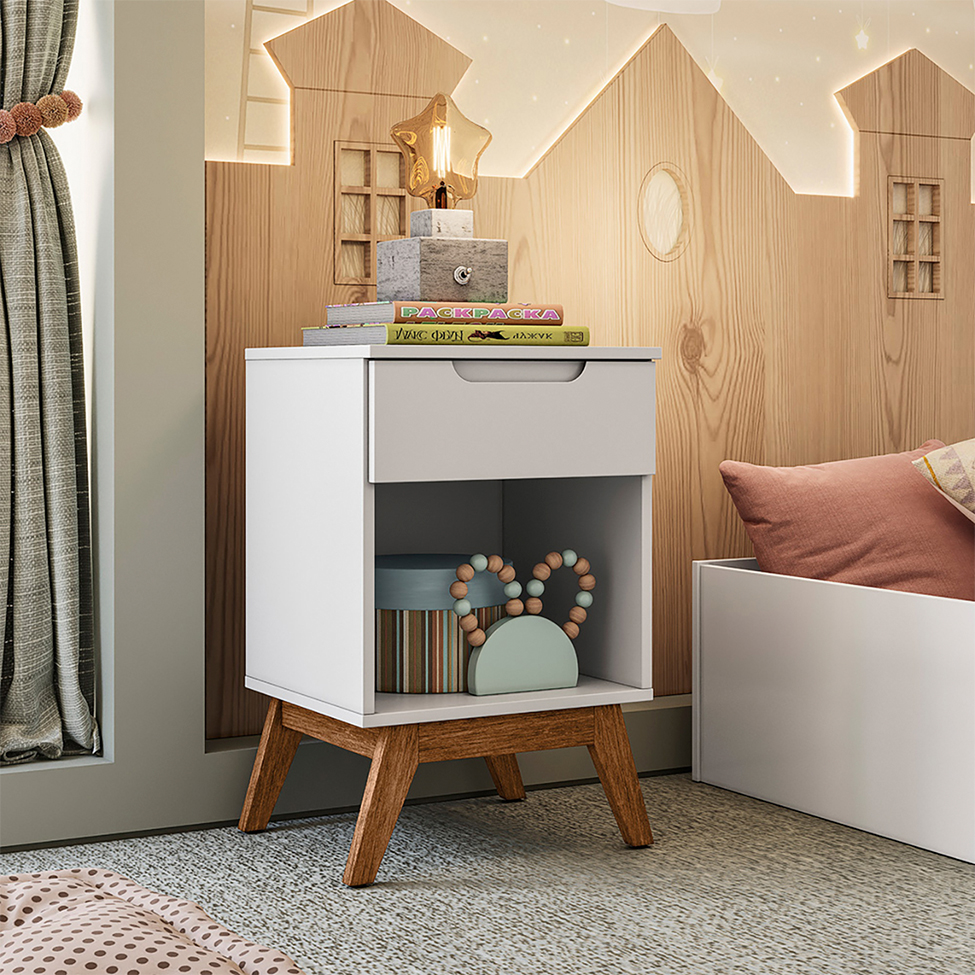 Mesa de Cabeceira Infantil Alpi 1 GV Branca