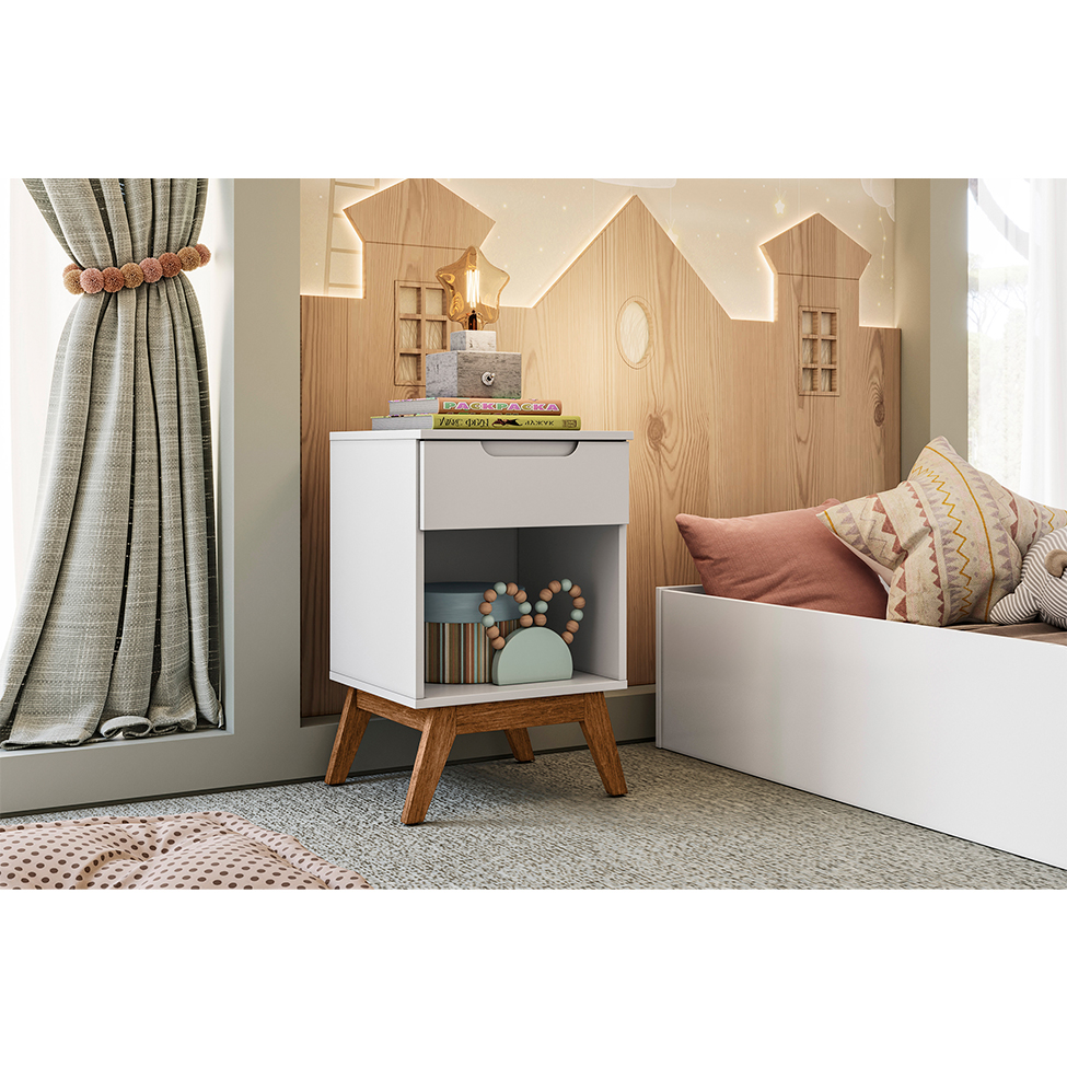 Mesa de Cabeceira Infantil Alpi 1 GV Branca