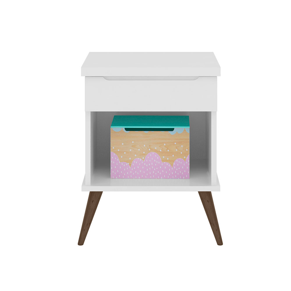 Mesa de Cabeceira Infantil Melinda 1 GV Branca