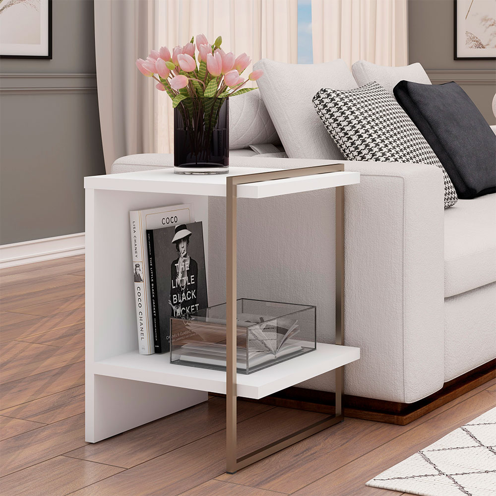 Mesa de Cabeceira Infinity Branca