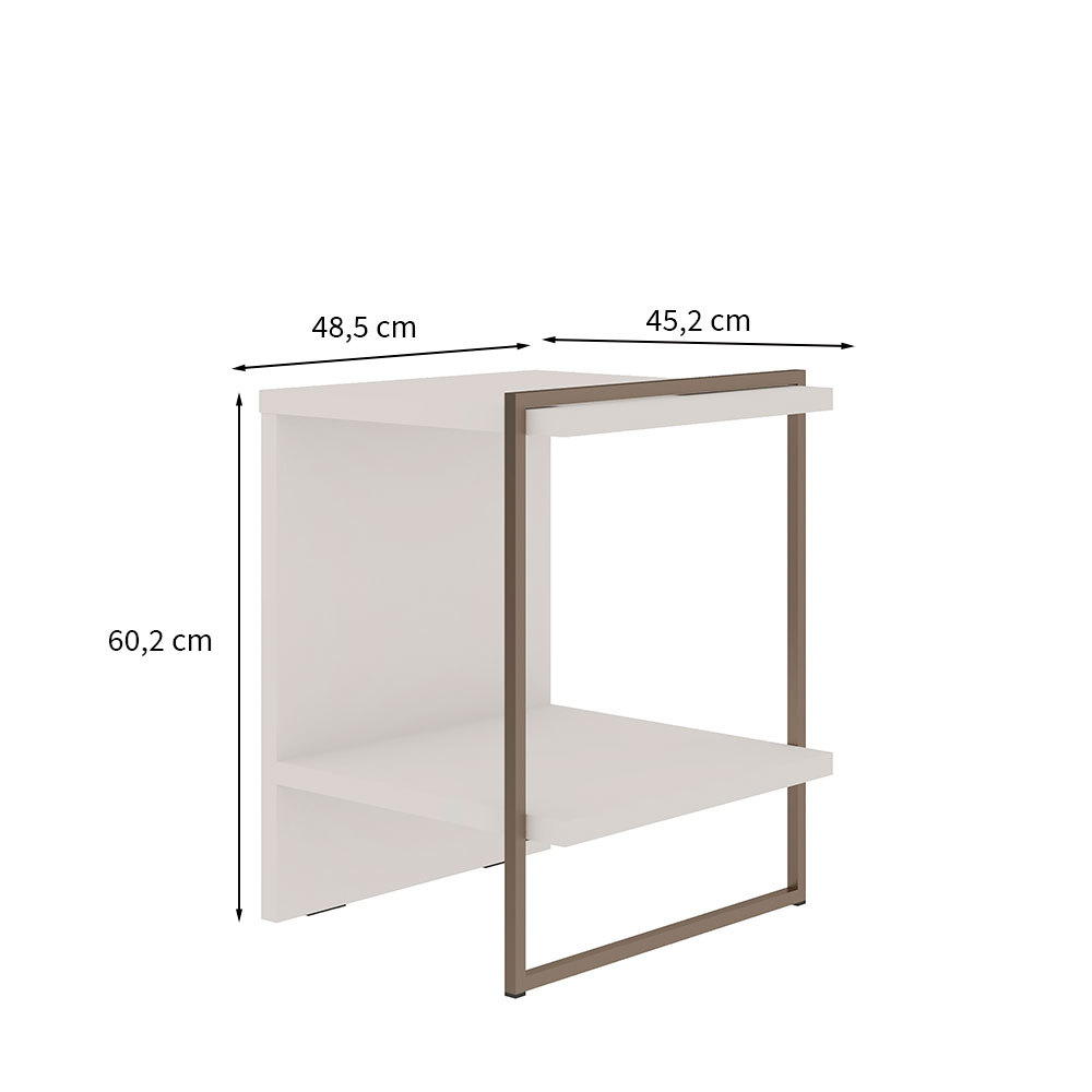 Mesa de Cabeceira Infinity Branca