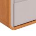 Mesa de Cabeceira Loop 2 Gavetas Amêndoa e Off White