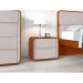 Mesa de Cabeceira Loop 2 Gavetas Frassino e Off White