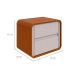 Mesa de Cabeceira Loop 2 Gavetas Frassino e Off White
