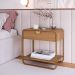 Mesa de Cabeceira Luna 1 Gaveta Hanover e Dourado