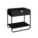 Mesa de Cabeceira Luna 1 Gaveta Preto e Dourado