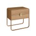 Mesa de Cabeceira Luna 2 Gavetas Hanover e Dourado