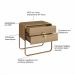 Mesa de Cabeceira Luna 2 Gavetas Hanover e Dourado