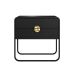 Mesa de Cabeceira Luna 2 Gavetas Preto e Dourado