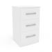 Mesa de Cabeceira Lynx 3 Gavetas Branca