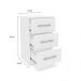 Mesa de Cabeceira Lynx 3 Gavetas Branca