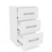 Mesa de Cabeceira Lynx 3 Gavetas Branca