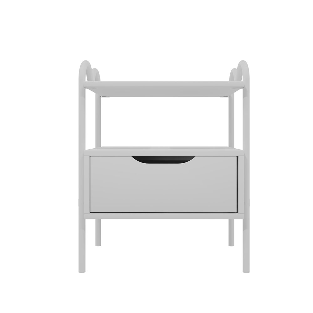 Mesa de Cabeceira Oasis 1 Gaveta Branca